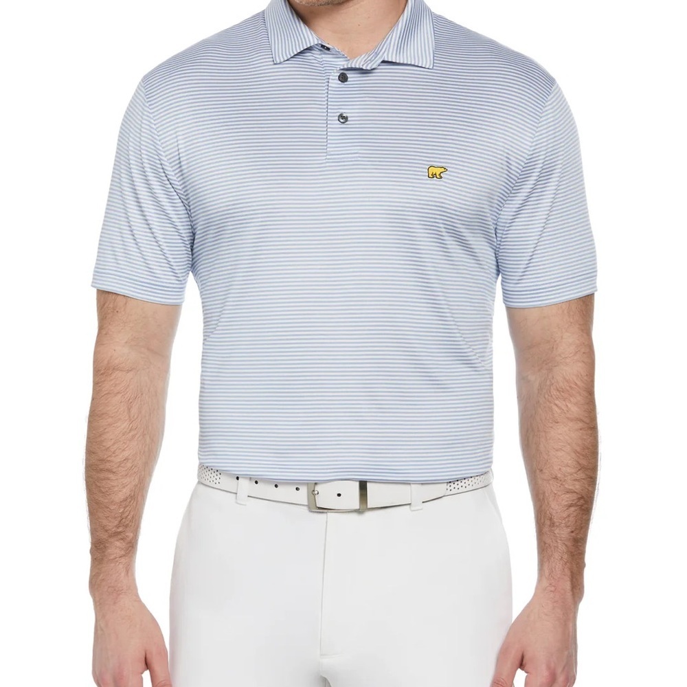 NWT Jack Nicklaus Blue Striped Performance Golf Polo XL